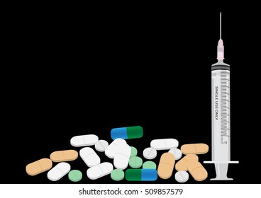 Syringe and medicine