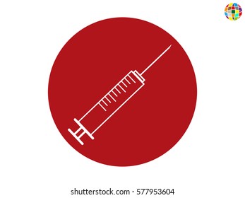 syringe, medicine, icon, vector illustration eps10