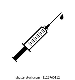 Syringe with medicine icon vector icon. Simple element illustration. Syringe with medicine symbol design. Can be used for web and mobile.
