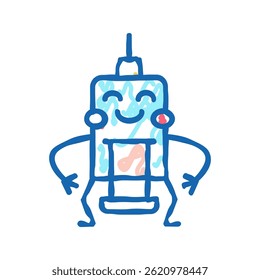ferramenta de medicina de seringa ícone doodle esboço vetor. símbolo de ferramenta de medicina de seringa. ilustração símbolo isolado