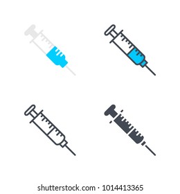 Syringe medicine vector icon