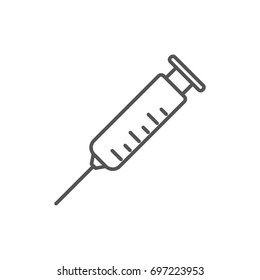 Syringe. Minimal linear icon