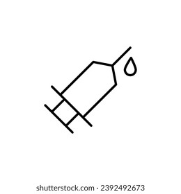Syringe Modern Linear Icon. Perfect for design, infographics, web sites, apps. 