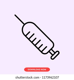 Syringe modern vector style. Syringe icon concept. Syringe icon for web and app.