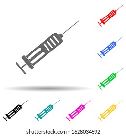 syringe multi color style icon. Simple glyph, flat vector of dental icons for ui and ux, website or mobile application