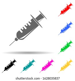 syringe multi color style icon. Simple glyph, flat vector of dental icons for ui and ux, website or mobile application