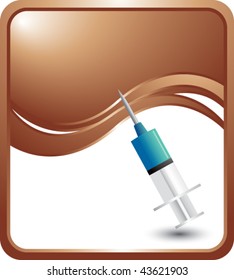 syringe needle bronze wave background