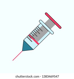 Syringe needle cartoon, vector, illustrator.