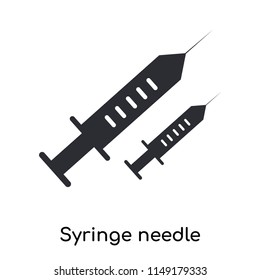 Syringe needle icon vector isolated on white background for your web and mobile app design, Syringe needle logo concept