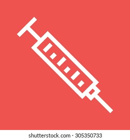 Syringe, needle, injection icon vector image. Can also be used for healthcare and medical. Suitable for mobile apps, web apps and print media.