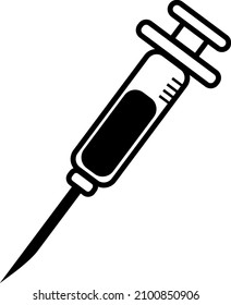 syringe with needle out vectorial illustration icon 