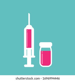 syringe object for injecting COVID-19 Virus Vaccine cure and treatment 