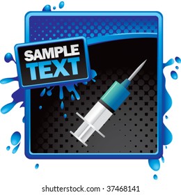 syringe on classy modern style grunge template