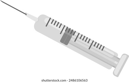 Syringe on a Transparent Background