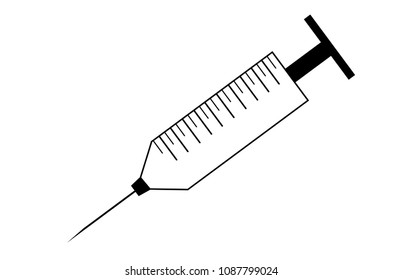 The syringe is on a white background.