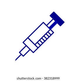 syringe on white background