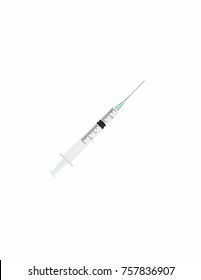 
Syringe on white background