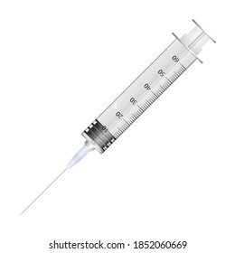 Syringe on a white background. Vector illustration.
