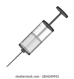 Syringe on a white background. Vector illustration.