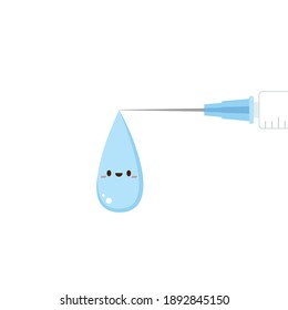 Syringe on white background. vector. Vaccine vector. Vaccine character design.