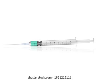 Syringe on a white background. Vector illustration.