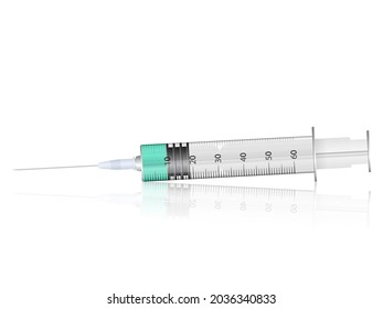 Syringe on a white background. Vector illustration.
