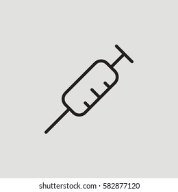 Syringe Outline Vector Icon