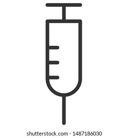 syringe outline vector icon isolated on white background. syringe flat icon for web, mobile and user interface design. medical healthcare concept