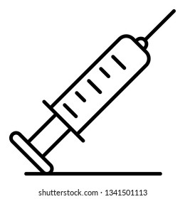 Syringe pet icon. Outline syringe pet vector icon for web design isolated on white background