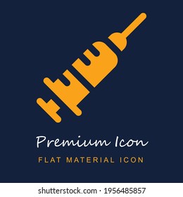 Jeringa material premium ui ux icono vector aislado en colores azul marino y naranja