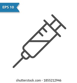 Syringe. Professional, pixel perfect icon, EPS 10 format.