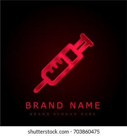 Syringe red chromium metallic logo