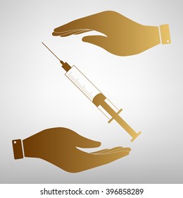 Syringe sign Golden Effect.