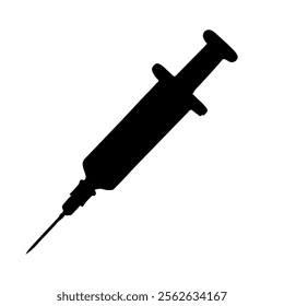 Syringe silhouette icon vector design.
