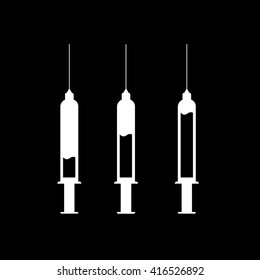 Syringe silhouette isolation dark