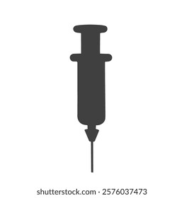 Syringe Silhouette in Minimalist Design