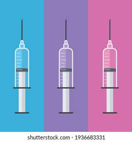 Syringe simple flat vector illustration