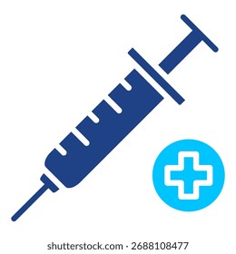 Coleção de Ícones de Vetor Simples de Seringa
