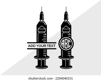 Syringe SVG Printable Vector Illustration