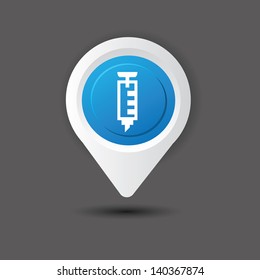 Syringe symbol,vector