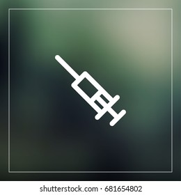 syringe thin line icon