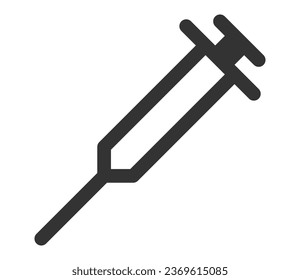 syringe thin line icon vector for medical business