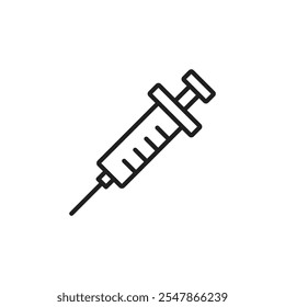 Spritze dünne Linie, Vektorsymbol