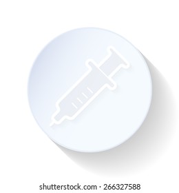 Syringe thin lines icon vector graphic illustration