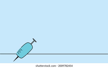 jeringa , Tiempo hasta la ilustración vectorial de fondo vacunada