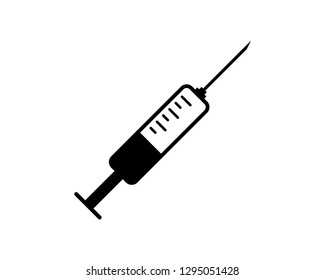 syringe in trendy vector icon