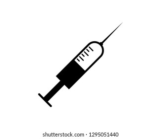 syringe in trendy vector icon