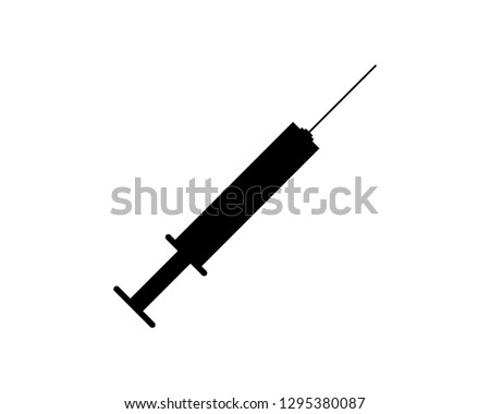 syringe in trendy vector icon