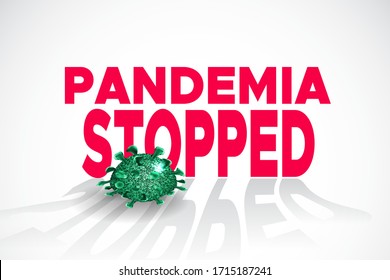 A syringe with a vaccine destroys coronavirus. Struggle of scientists against viral diseases through vaccination. Victory of medicine over Pandemia Covid-19. 3d vector concept with place for headline