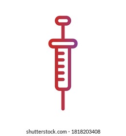 Syringe, Vaccine Icon Logo Illustration Vector Isolated. Hospital and Healthcare Icon. Suitable for Website Design, Logo, App, and UI. Editable Stroke and Pixel Perfect. EPS 10.